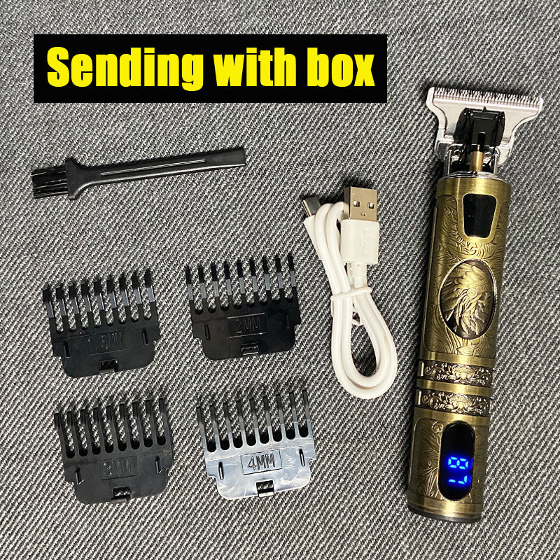 T9 Retro Electric Hair Clipper with LCD Display