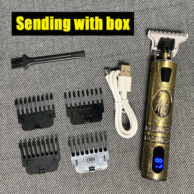 T9 Retro Electric Hair Clipper with LCD Display