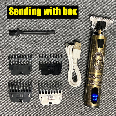 T9 Retro Electric Hair Clipper with LCD Display