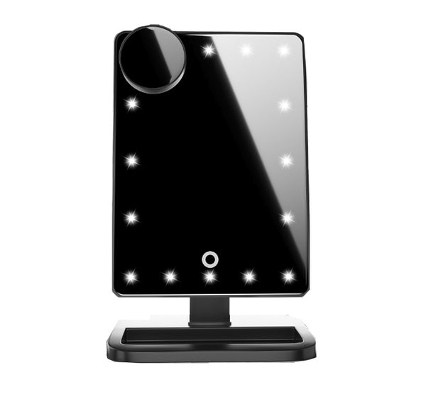 LED Makeup Mirror with Touch Screen & 10X Magnifier