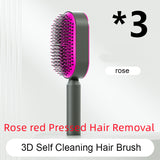 Self Cleaning Hair Brush – Anti-Static One-Key Cleaning Scalp