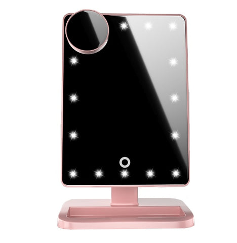 LED Makeup Mirror with Touch Screen & 10X Magnifier