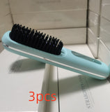 Wireless Hair Straightener Brush – Portable Heat Styling Tool