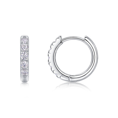 Moissanite Earrings – Elegant Platinum Luxury