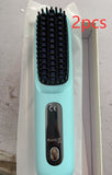 Wireless Hair Straightener Brush – Portable Heat Styling Tool