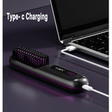 Wireless Hair Straightener Brush – Portable Heat Styling Tool
