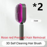 Self Cleaning Hair Brush – Anti-Static One-Key Cleaning Scalp