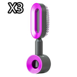 Self Cleaning Hair Brush – Anti-Static One-Key Cleaning Scalp