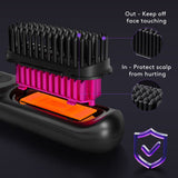 Wireless Hair Straightener Brush – Portable Heat Styling Tool