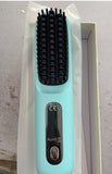 Wireless Hair Straightener Brush – Portable Heat Styling Tool