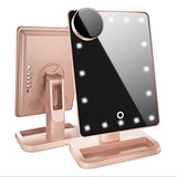 LED Makeup Mirror with Touch Screen & 10X Magnifier