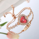 Diamond Love Women's Watch– Elegant Flower Chain Diamond-Embedded Design