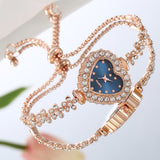Diamond Love Women's Watch – Elegant Flower Chain Diamond-Embedded Design