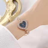 Diamond Love Women's Watch– Elegant Flower Chain Diamond-Embedded Design