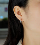 Moissanite Earrings – Elegant Platinum Luxury