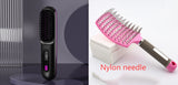 Wireless Hair Straightener Brush – Portable Heat Styling Tool