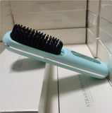 Wireless Hair Straightener Brush – Portable Heat Styling Tool