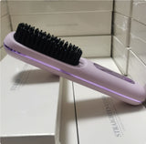 Wireless Hair Straightener Brush – Portable Heat Styling Tool
