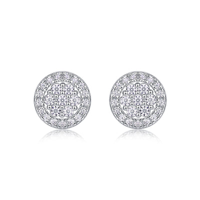 Cosmic Conjecture - Fashionable And Luxurious Diamond Jewelry Set With Moissanite S925 Sterling Silver And Platinum-plated Stud Earrings