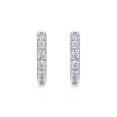 Summer Iced Tea - Fashionable And Luxurious Diamond Jewelry Set With Moissanite S925 Sterling Silver And Platinum-plated Stud Earrings